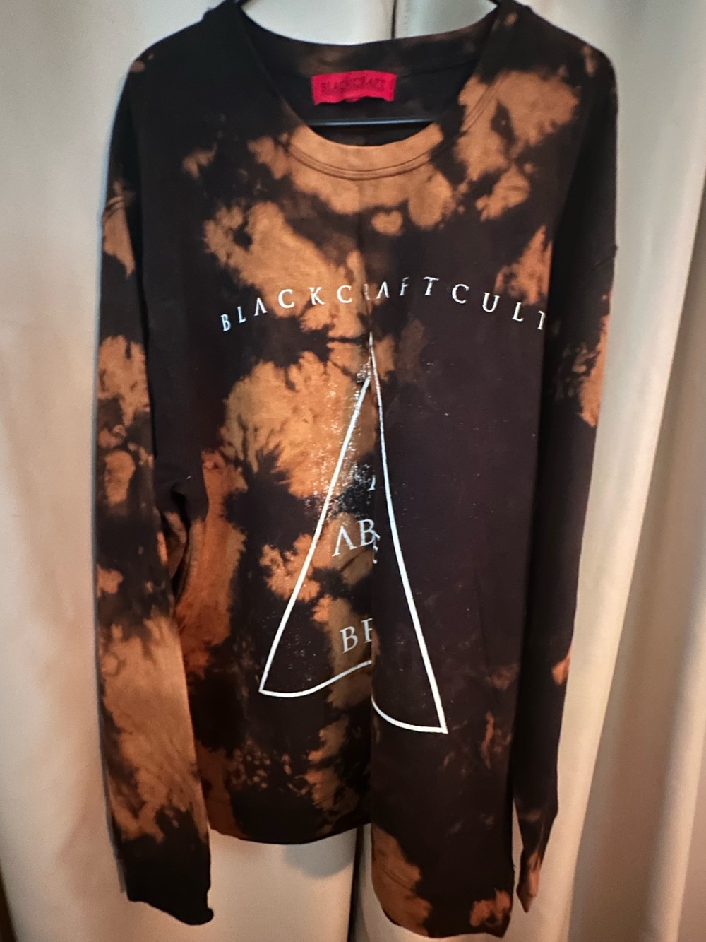 Blackcraft Cult Unisex Black & Rust Tie-Dye Graphic Hoodie
